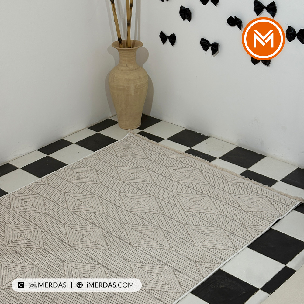 فرش پینترستی کد P09 زمینه کرم